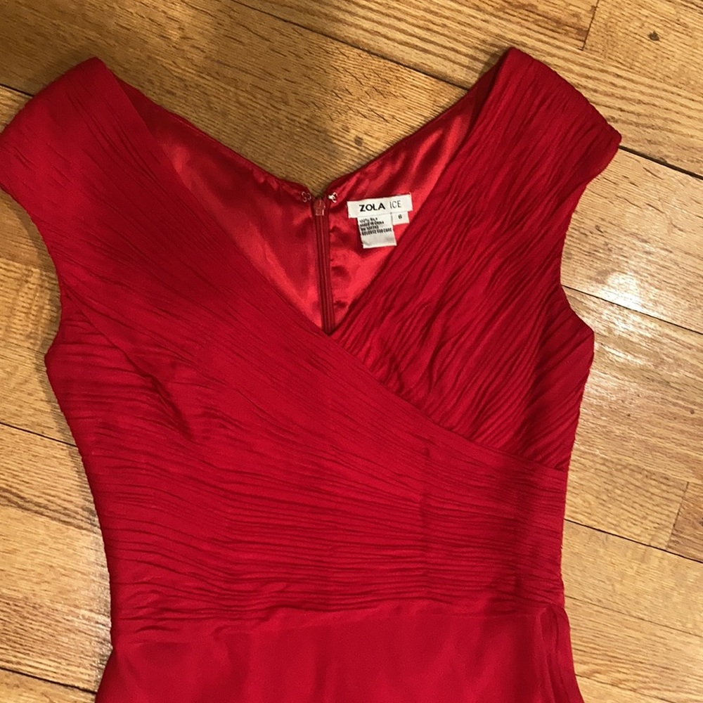 Pretty silk red chiffon dress❤️❤️